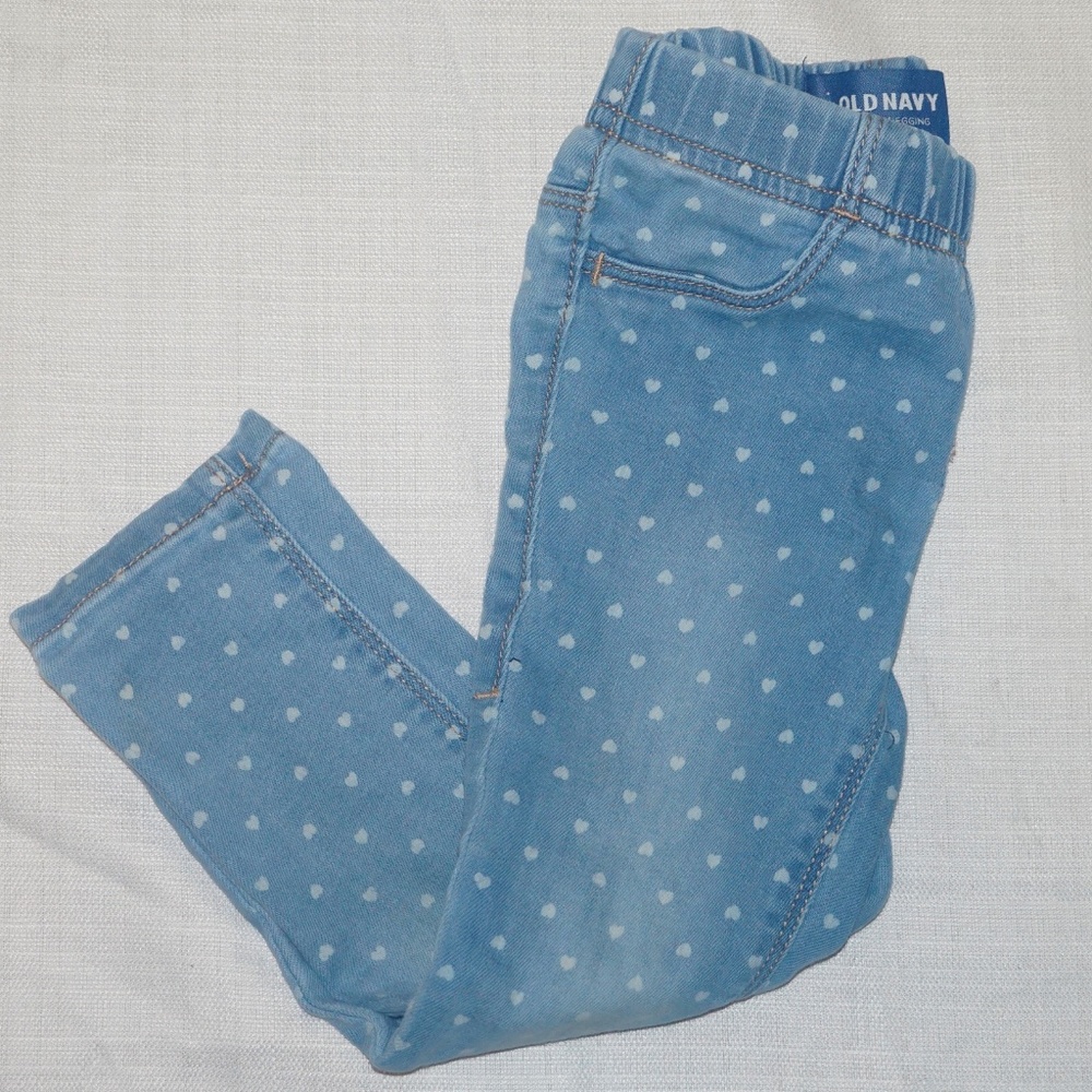OLD NAVY | Light Washed Heart Polka Dot Jeans